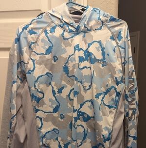 Simms Sun Hoodie Sz Medium Spf UV Protection